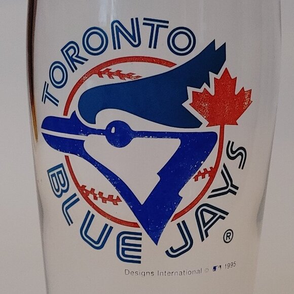VINTAGE 1995 Toronto Blue Jays Pint Glass MLB OFFICIAL Base Ball Beer Glass - Picture 2 of 6